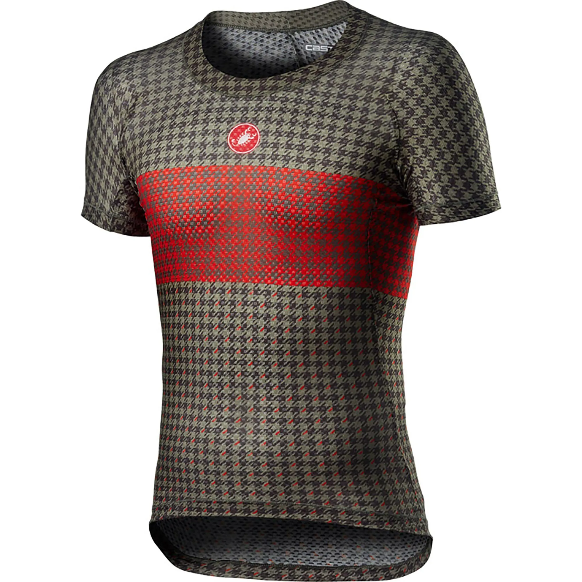 Castelli Pro Mesh Mens Short Sleeve Base Layer in Green