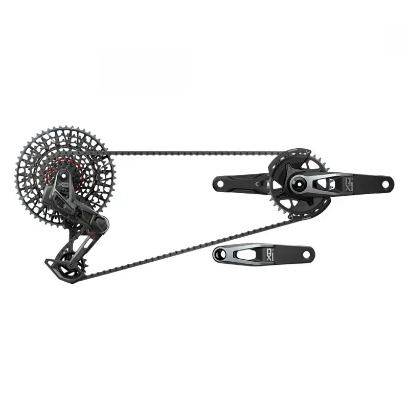 SRAM X0 T-Type Eagle Transmission AXS Groupset (Rd W/Battery/Charger/Cord Ec Pod Ult Fc X0 Q174 55mm Chainline DUB MTB Wide DM 32T CR W/2 Guards Cn 126L Cs Xs-1295 10-52T) V2: 1