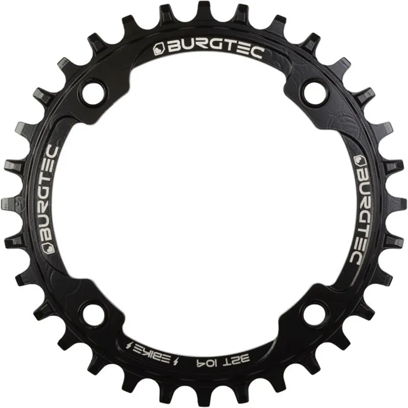 Burgtec 104mm BCD Inside Fit Steel 32T eBike Chainring in Black