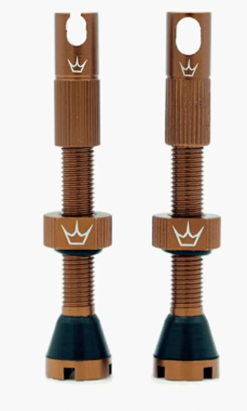 Peaty's X Chris King MK2 42mm Tubeless Valves in Bourbon