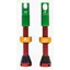 Peaty's X Chris King MK2 42mm Tubeless Valves in Rasta