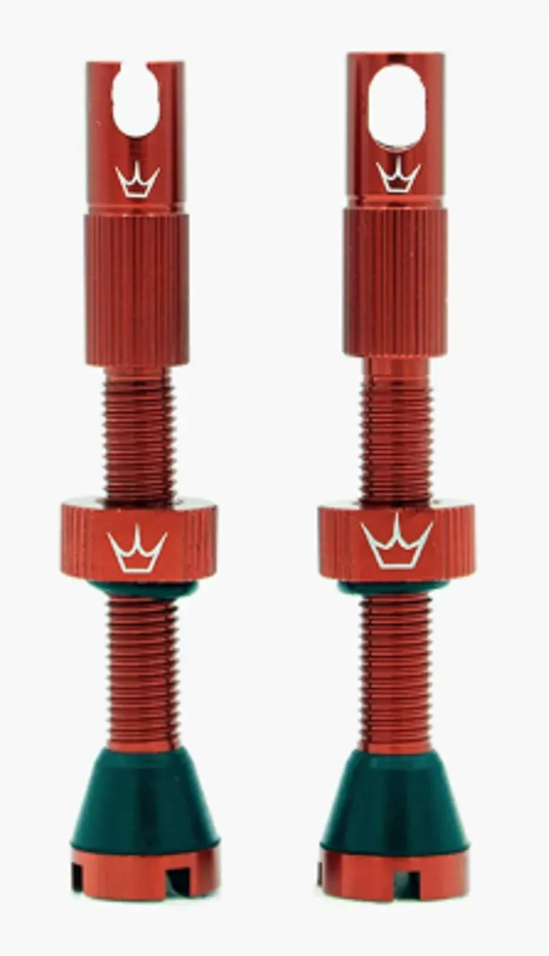 Peaty's X Chris King MK2 42mm Tubeless Valves in Red