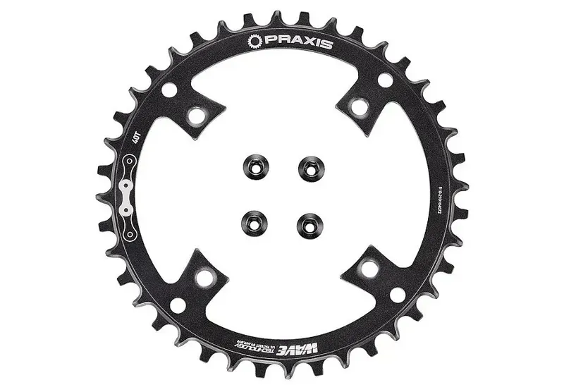 Specialized Vado Praxis 40-tooth 10/11-speed C-ring w/ Bolts in Black