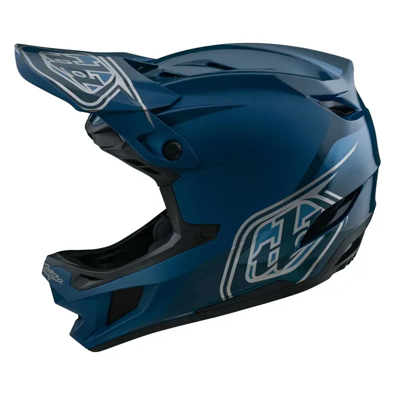 Troy Lee Designs D4 Polyacrylite Helmet in Shadow - Blue