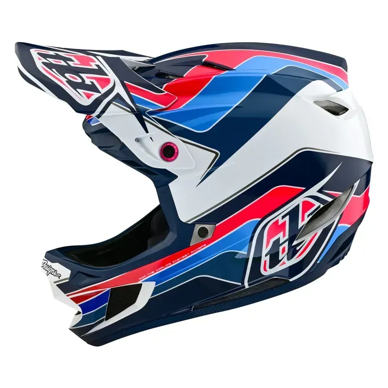 Troy Lee Designs D4 Polyacrylite Helmet in Block - Blue/White