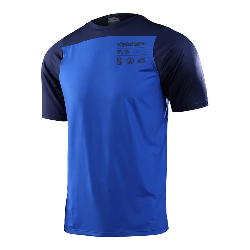 Troy Lee Designs Skyline Short Sleeve Jersey in Mono - Blue
