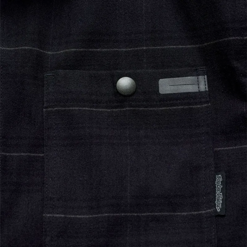 Troy Lee Designs Grind YD Plaid Flannel Shirt in Carbon-3