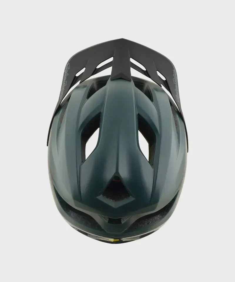 Troy Lee Designs Flowline Point Helmet in Dark Forest/Charcoal-3
