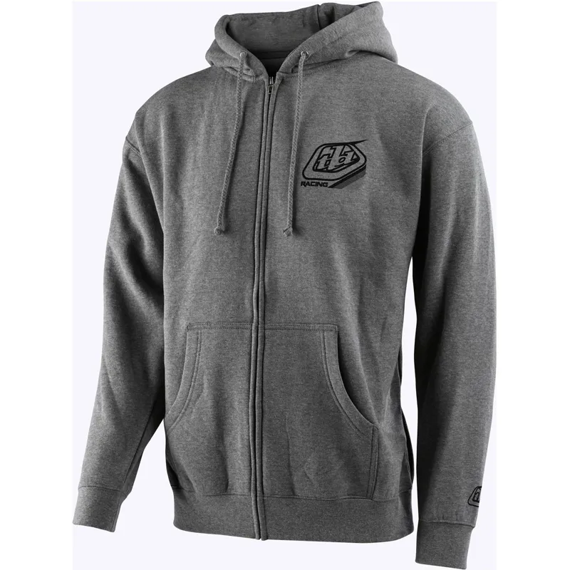 Troy Lee Design TLD Mix Zip Up Hoodie in Gunmetal Heather