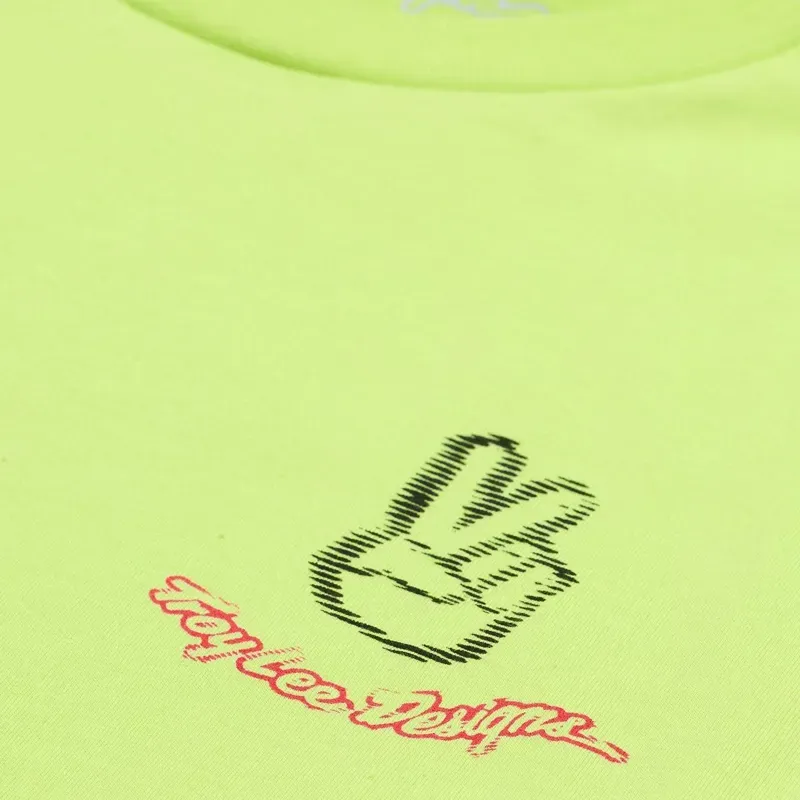 Troy Lee Designs Peace Out Long Sleeve T-Shirt in Glo Yellow-2