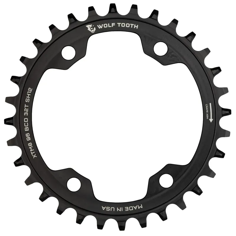 Wolf Tooth 96 BCD XT M8000/Shimano 12 Speed Chainring in Black